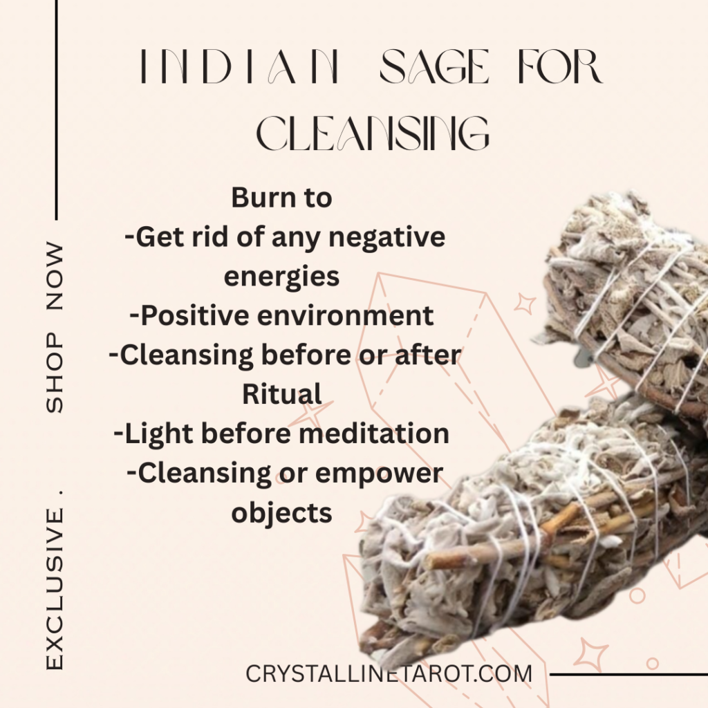 cleanse crystals with sage bundle