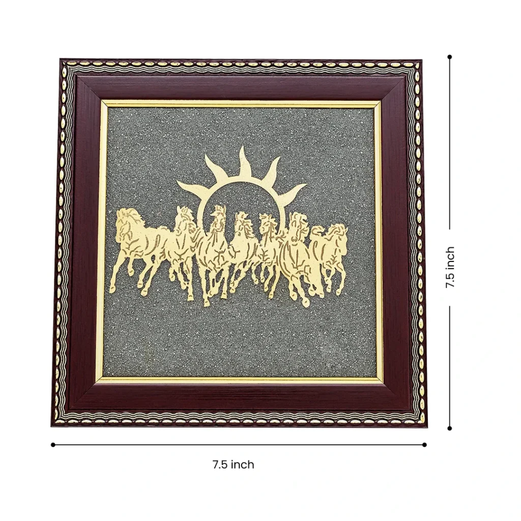 7 horses raw pyrite frame