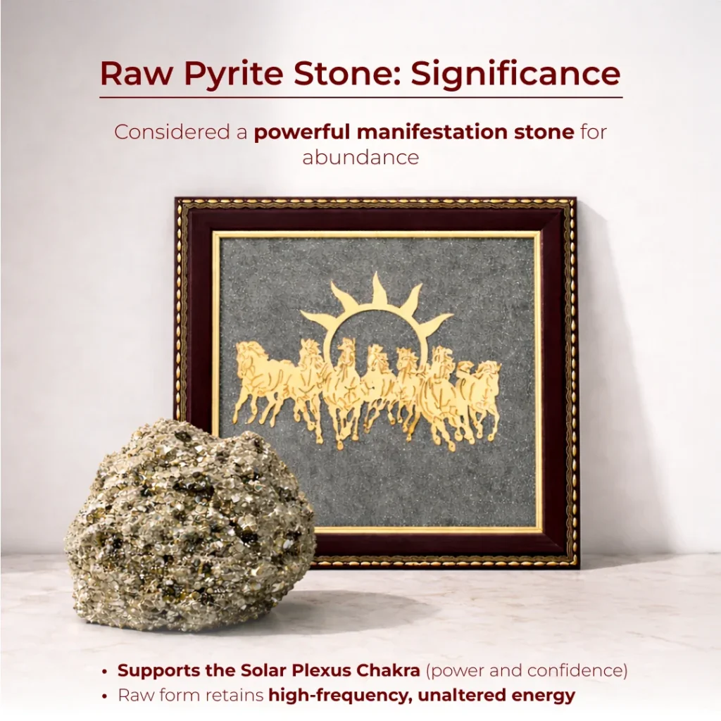 7 horses raw pyrite frame