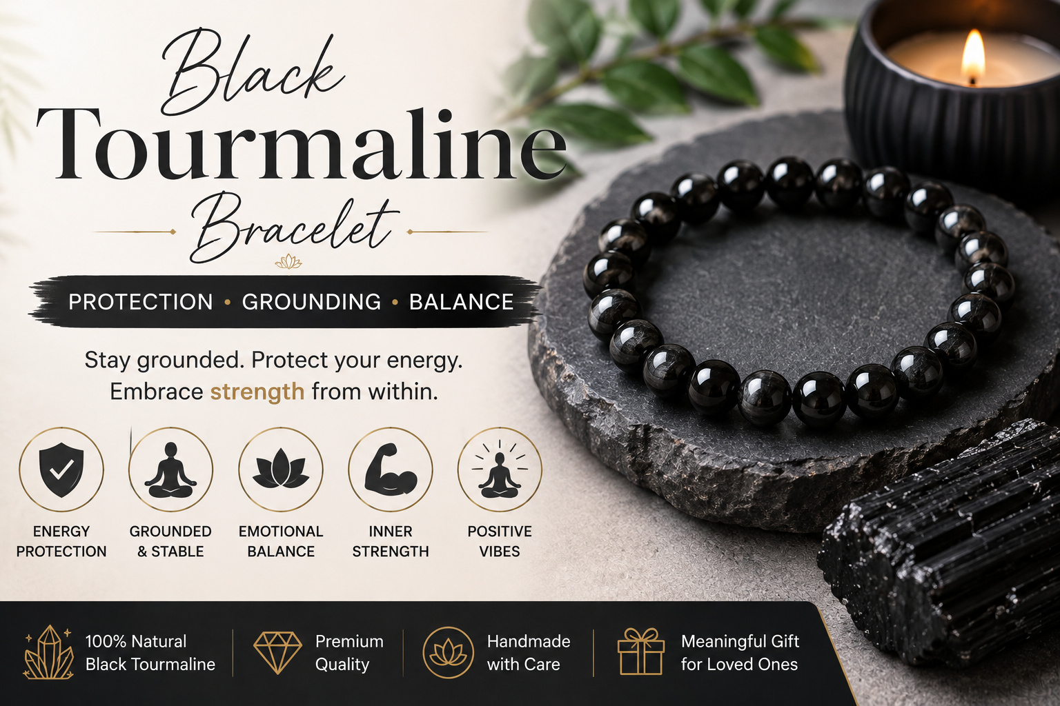 black tourmaline bracelet