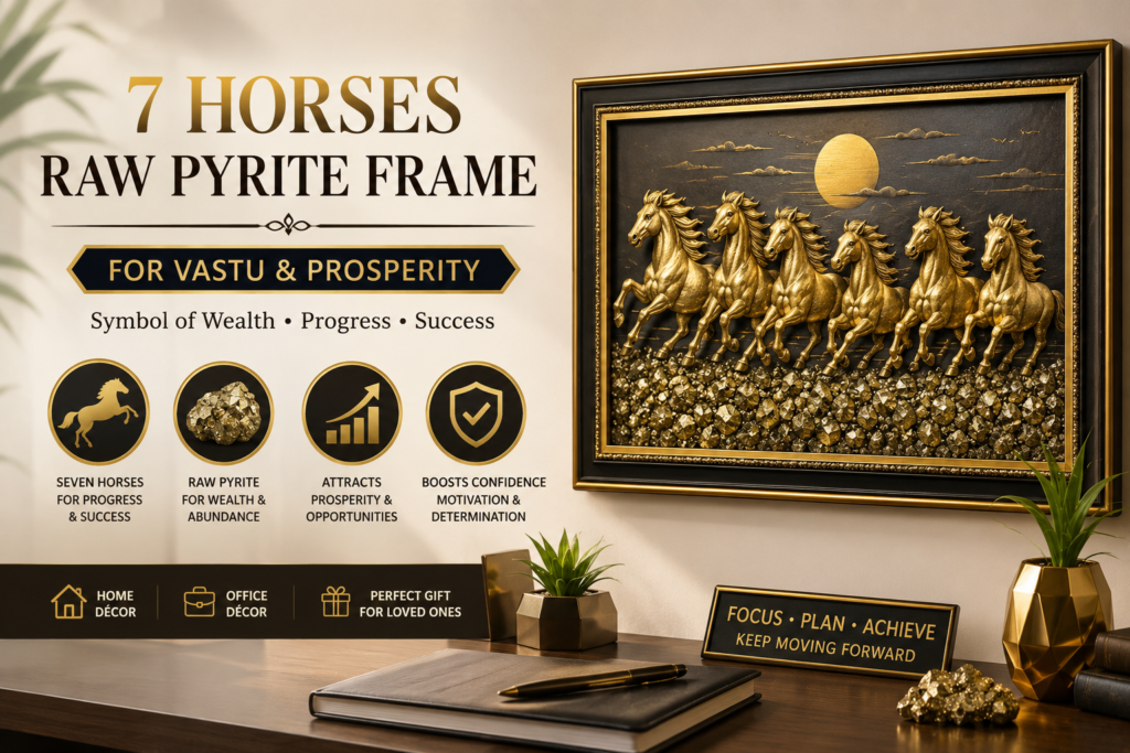 Current image: 7 Horses Raw Pyrite Frame